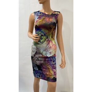 Ted baker dress 0 floral Black Full Zipper In The Back